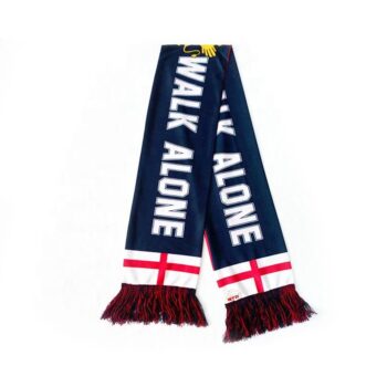 Hot Selling Custom Polyester Jacquard Design Soccer Fan Scarf Long Winter Style with Tassels Free Sample-Football Club Print