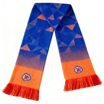 Wholesale Custom Team Sports Club Scarves Jacquard Knit Double-Sided Football Fan Scarves