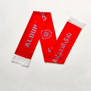 Custom Logo Knitted Scarf Free Sample with Country Flag for Football Cheerleaders and Fans